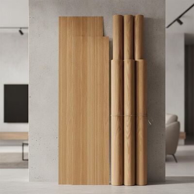 Straight Grain Pattern Oak Veneer Sheets Width 100mm 640mm Ideal for TV Background Wall Covering and Wood Veneer Panels